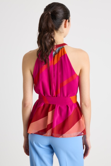 Top halter de georgette