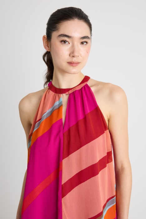 Top halter de georgette
