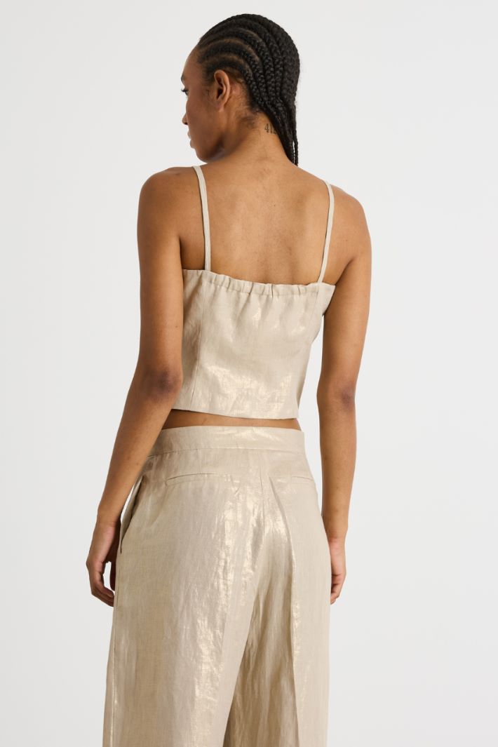 Laminated linen top Intrend - 4