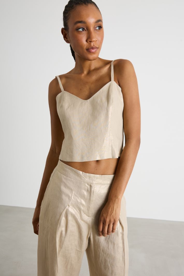 Laminated linen top Intrend - 2