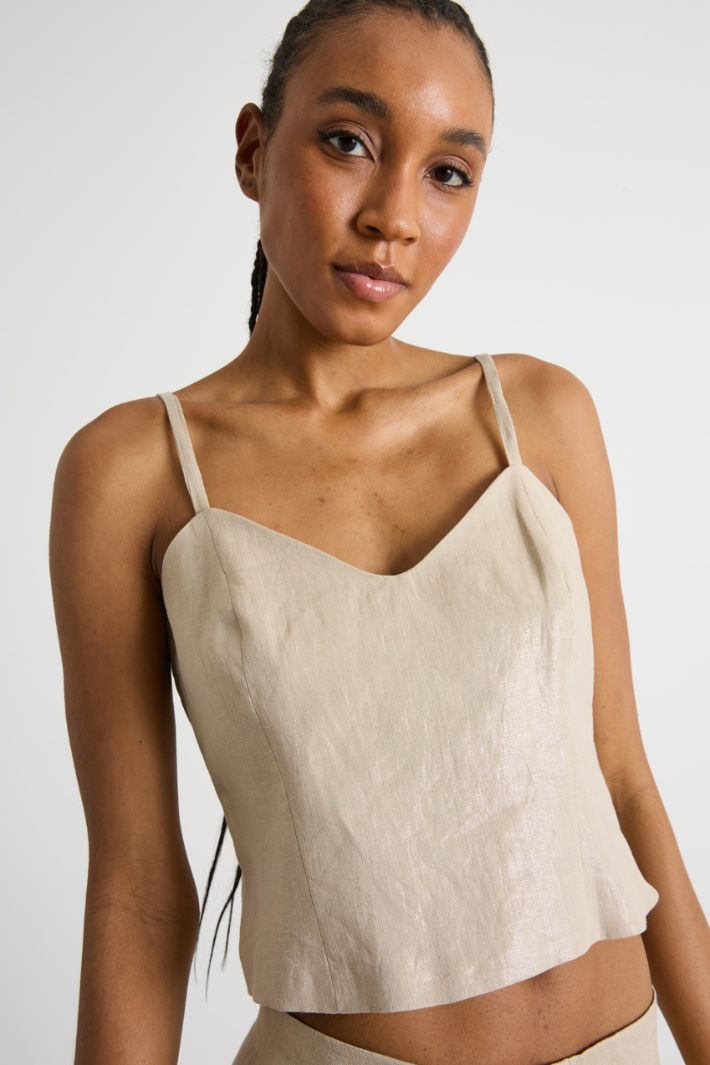 Laminated linen top Intrend - 3
