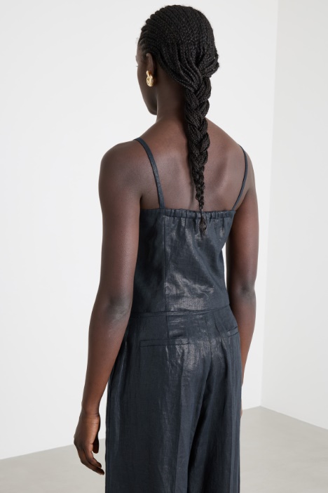 Top in lino laminato