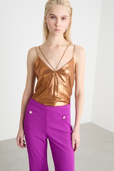 Foiled georgette top Intrend