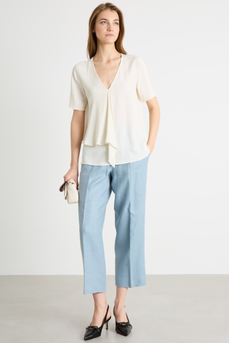 Asymmetric ruffle blouse Intrend