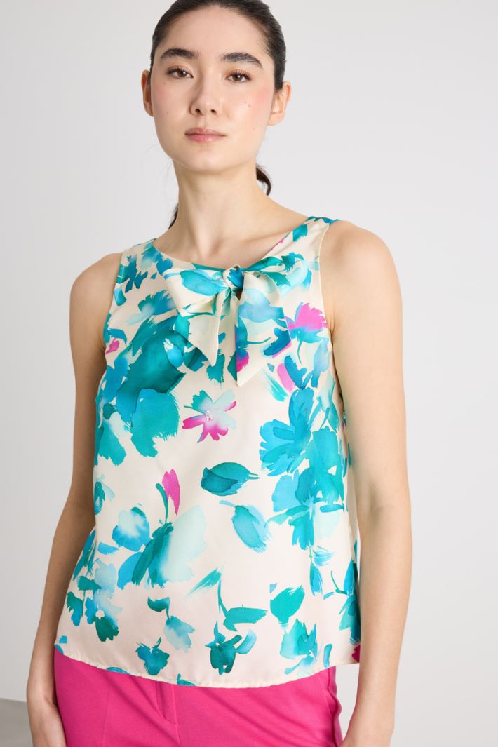 Top in twill stampato Intrend - 3