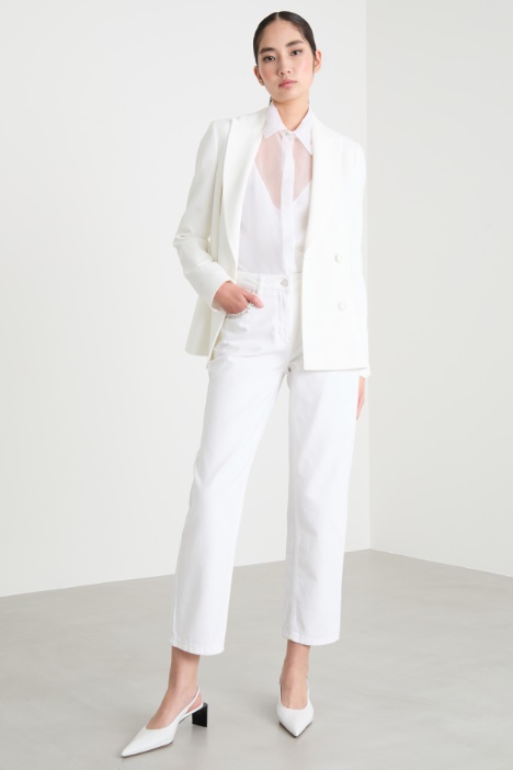 Straight-fit jeans with rhinestones Intrend