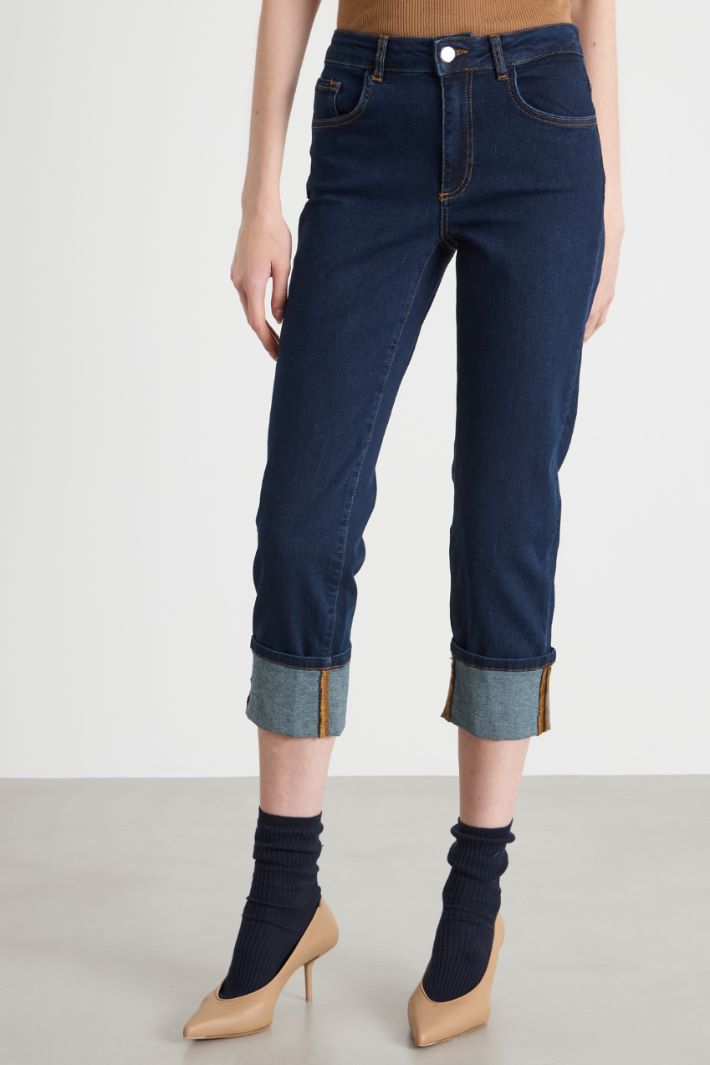Cropped turn-up jeans Intrend - 2