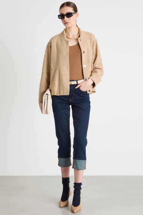 Cropped turn-up jeans Intrend