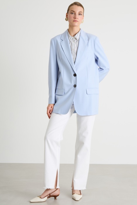 Jeans dritti con orlo sfrangiato Intrend