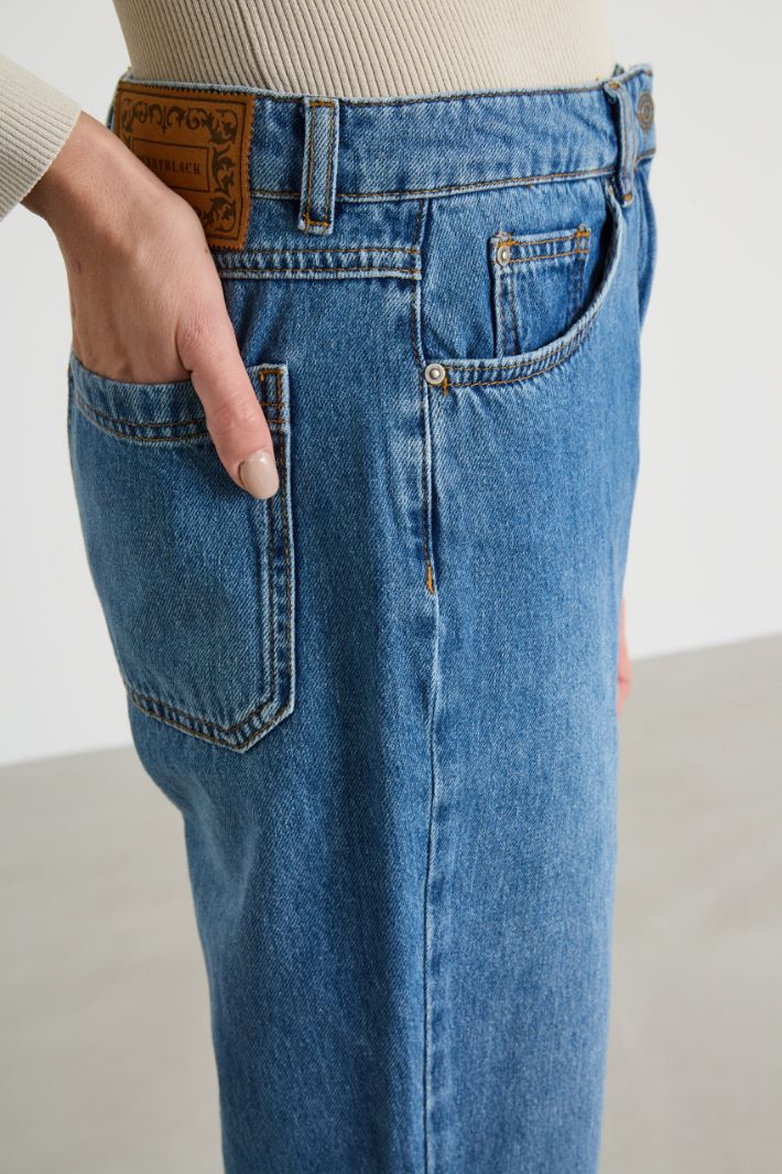 Straight jeans with frayed hem Intrend - 3