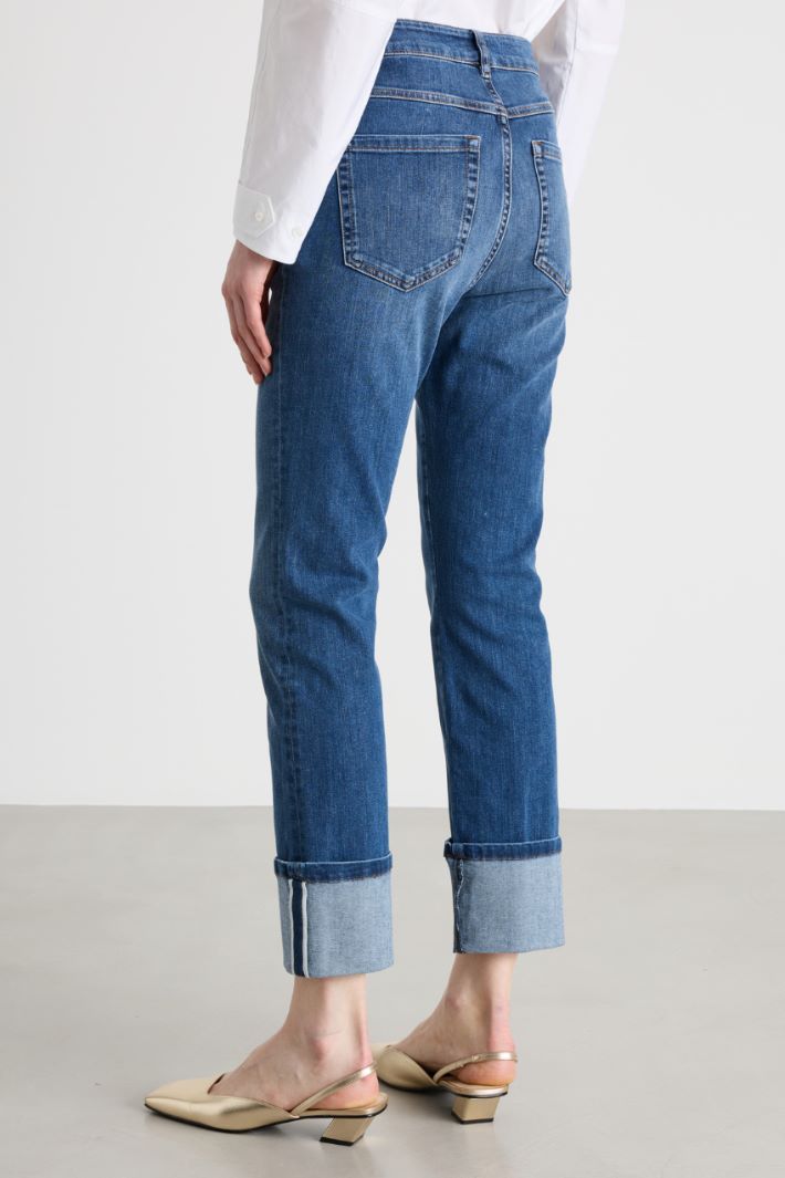Jeans dritto con risvolto alto Intrend - 4