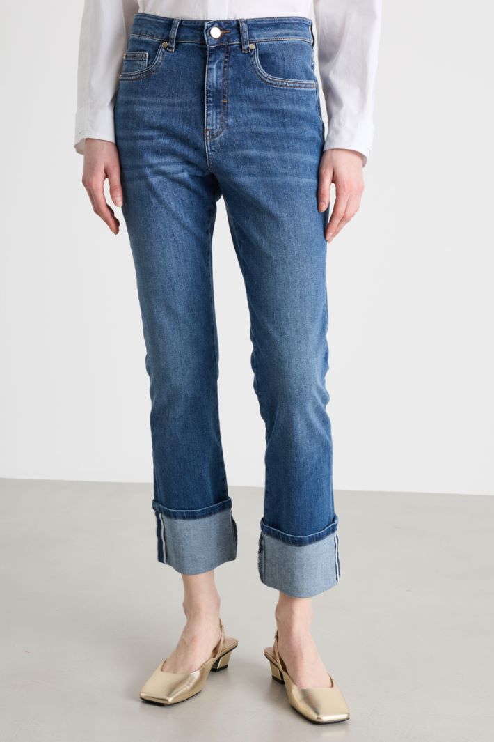 Jeans dritto con risvolto alto Intrend - 2