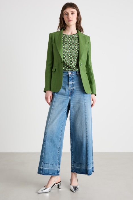 Jeans ampio con impunture Intrend