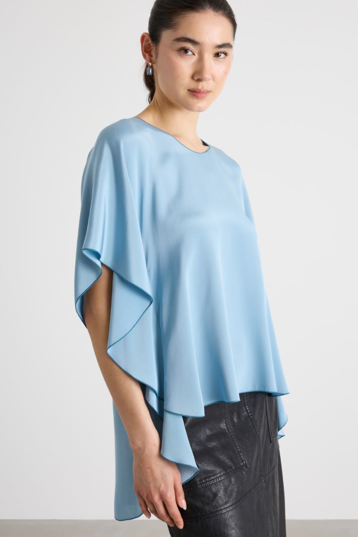 Blusa fluida in crepe de Chine Intrend - 2