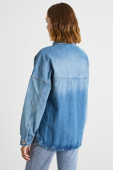 Giacca in jeans con strass