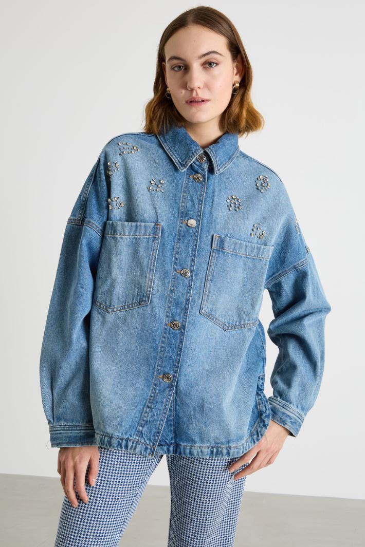 Chaqueta vaquera con pedrería Intrend - 2