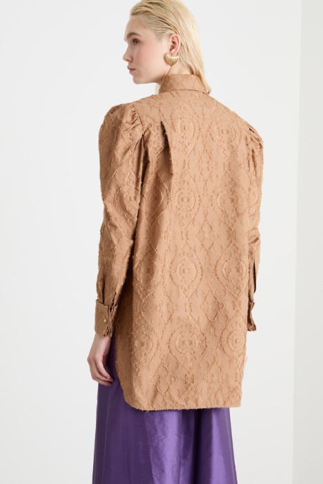 Camicia in jacquard fil coupé