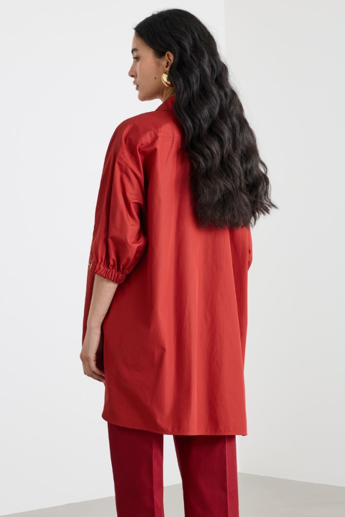 Wide-fit poplin shirt Intrend - 4