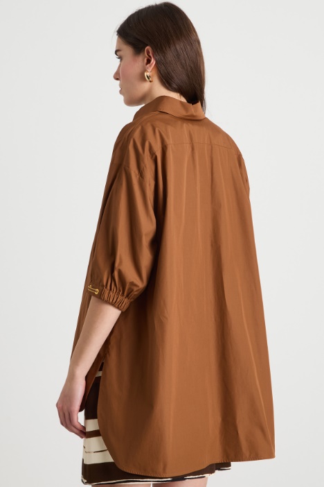 Camisa amplia de popelina