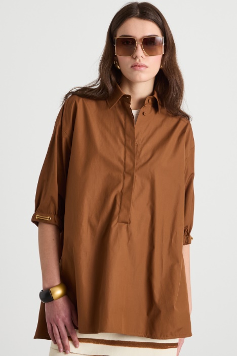 Camisa amplia de popelina Intrend