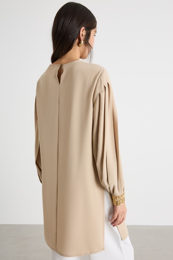 Cady tunic with plissé sleeves Intrend - 4