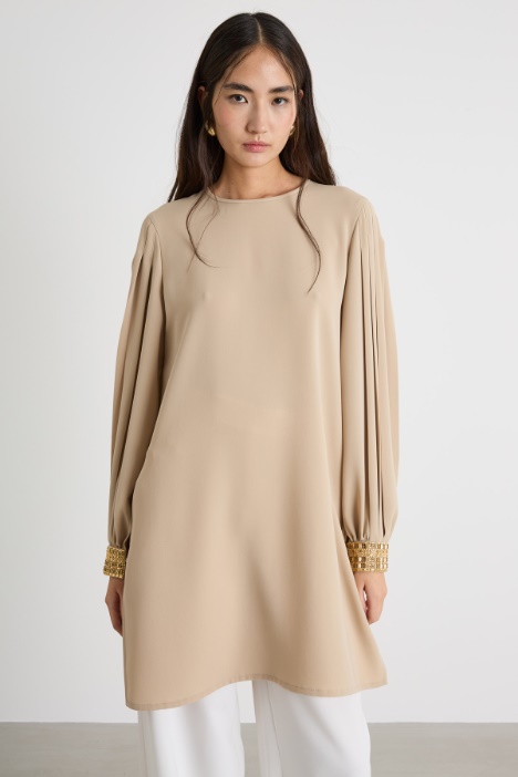 Cady tunic with plissé sleeves Intrend