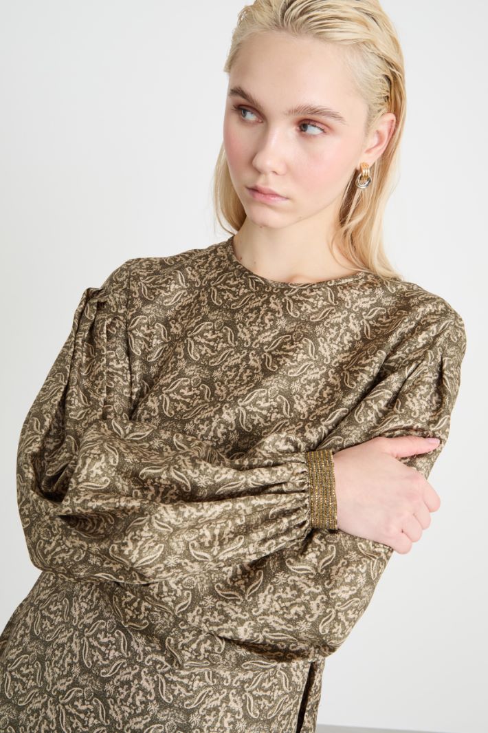 Long printed silk blouse Intrend - 3