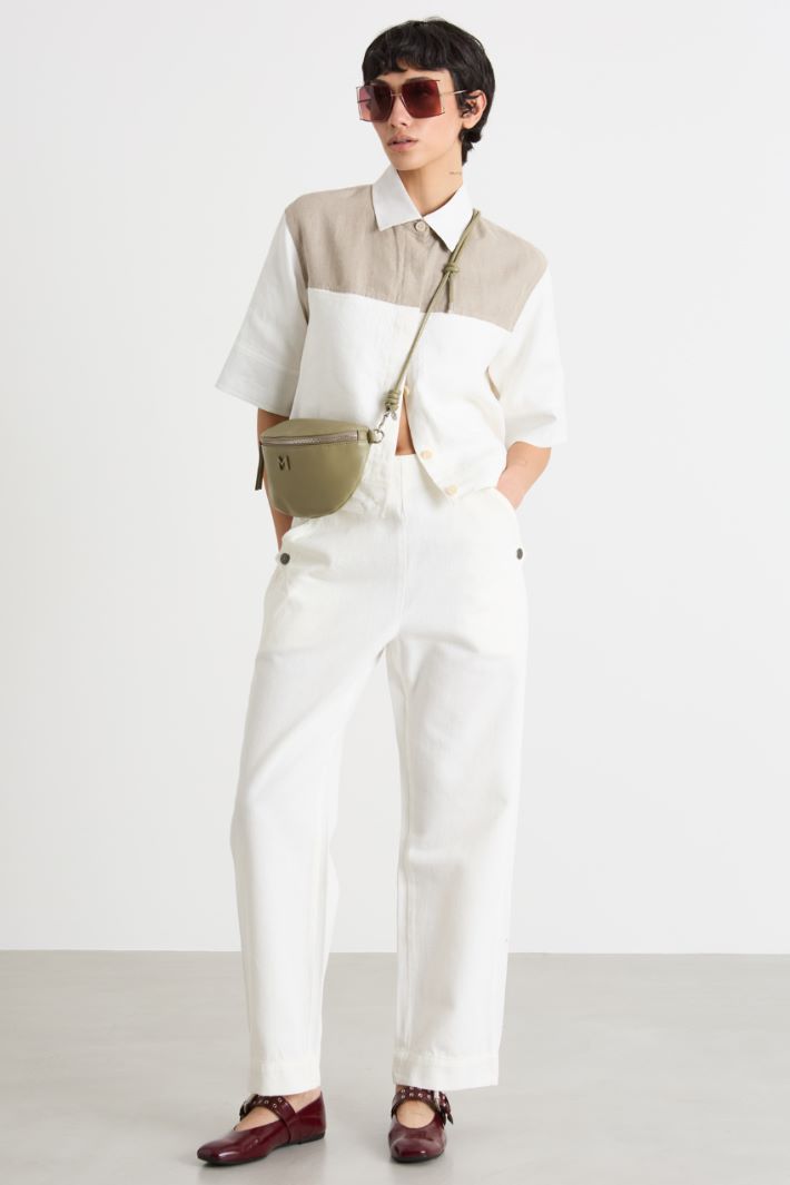 Cropped linen shirt Intrend