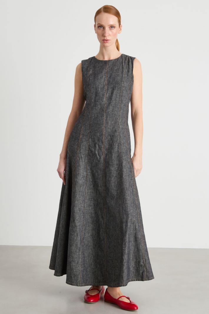 Vestido largo efecto denim Intrend - 2