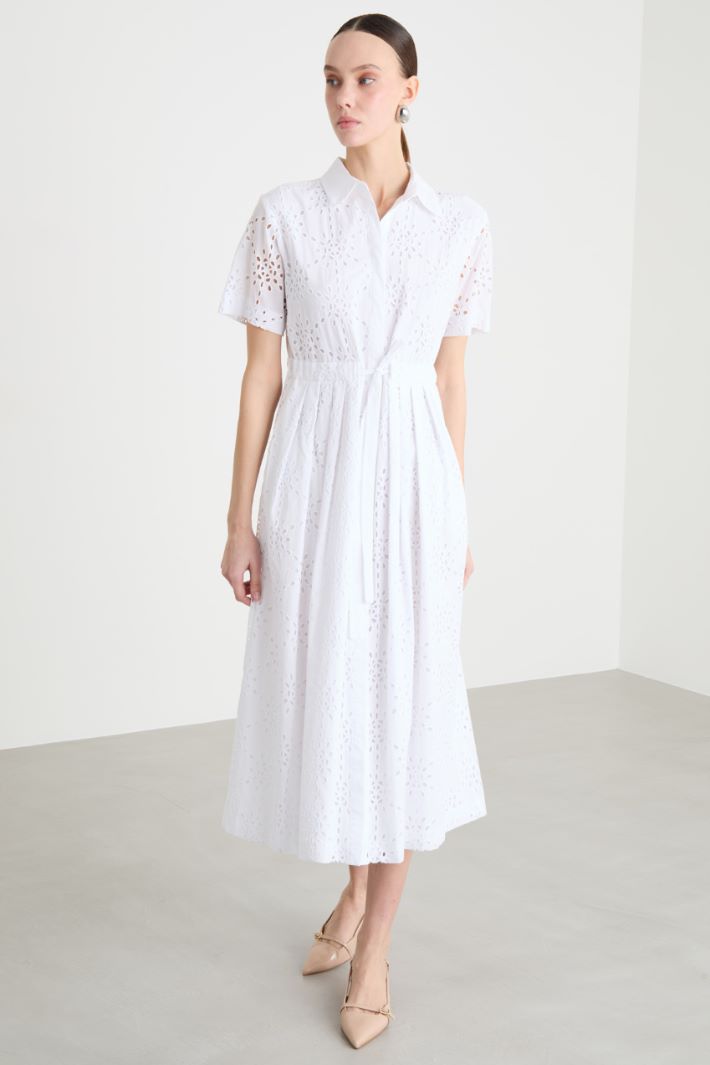 Broderie Anglaise Shirt Dress Intrend - 2