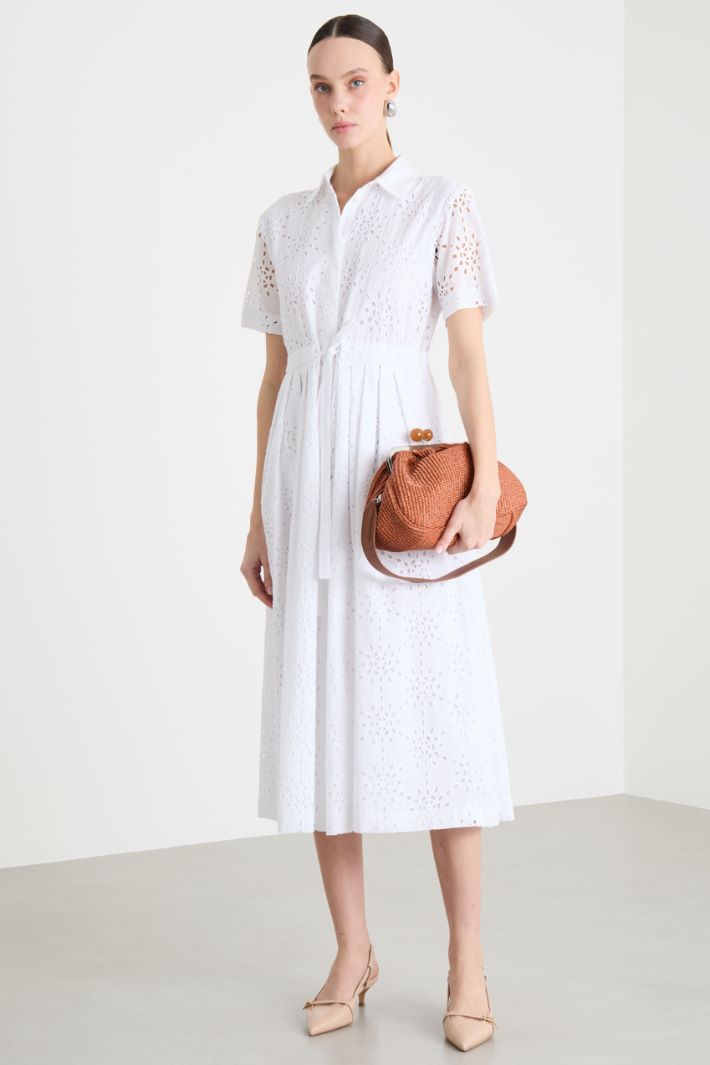 Broderie Anglaise Shirt Dress Intrend