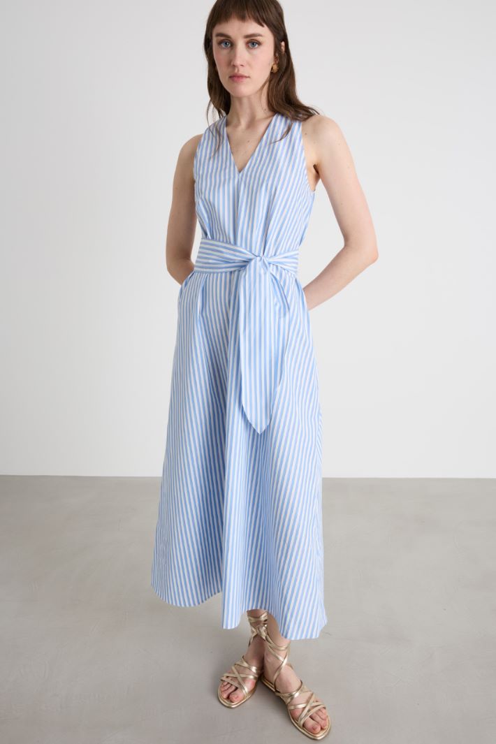 Abito in popeline con cintura Intrend - 2