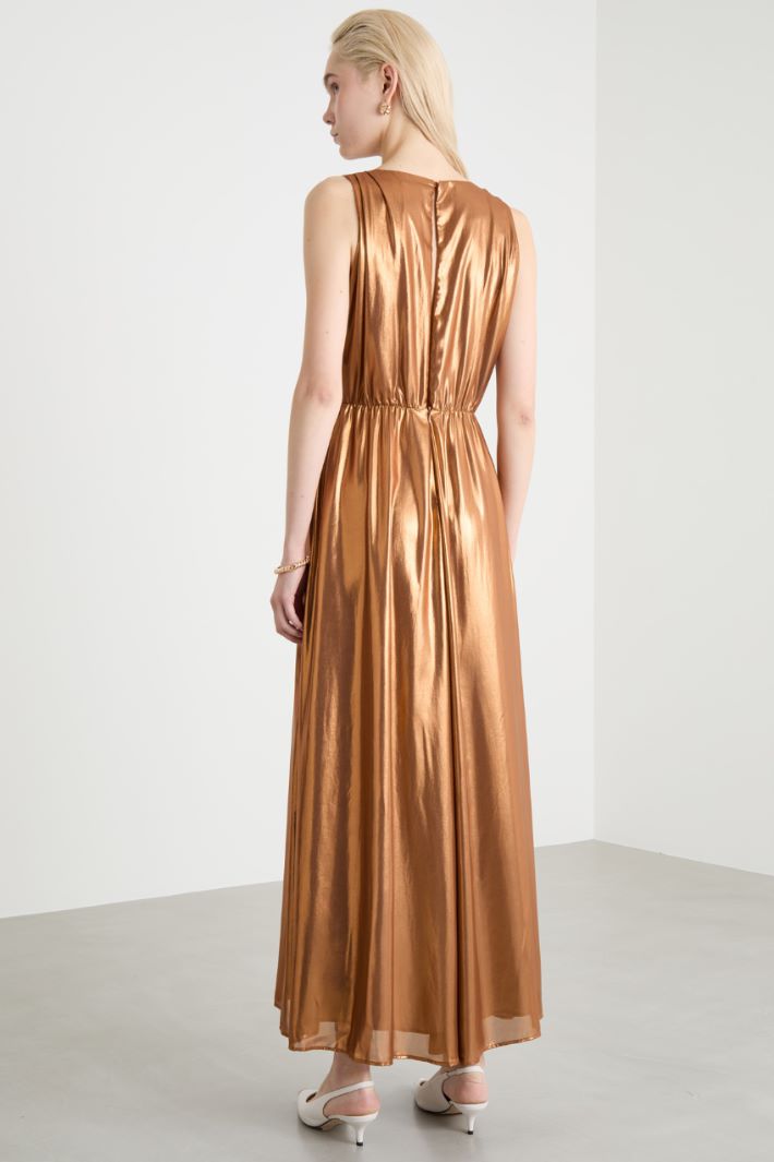 Laminated georgette maxi dress Intrend - 4