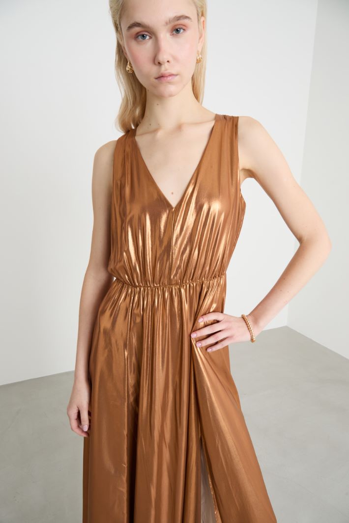 Laminated georgette maxi dress Intrend - 3