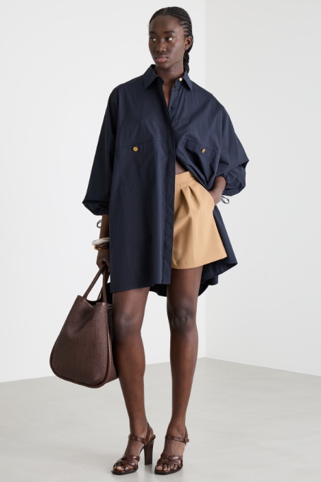 Oversized Poplin Shirt Dress Intrend