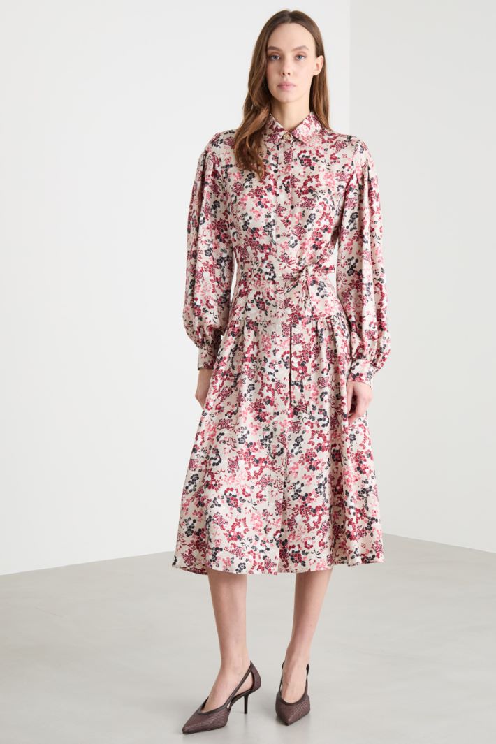 Midi shirt dress with full sleeves Intrend - 2