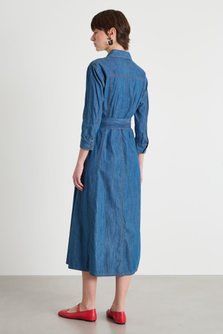 Chemisier lungo con cintura Intrend - 4