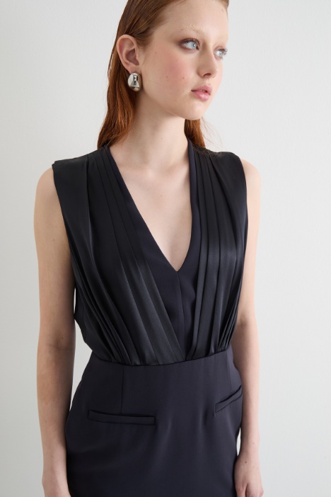 Vestido midi de cady ligero