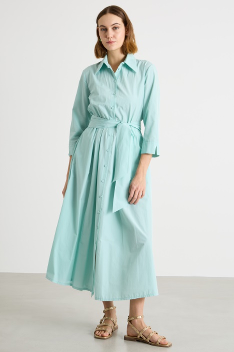 Abito chemisier lungo con cintura
