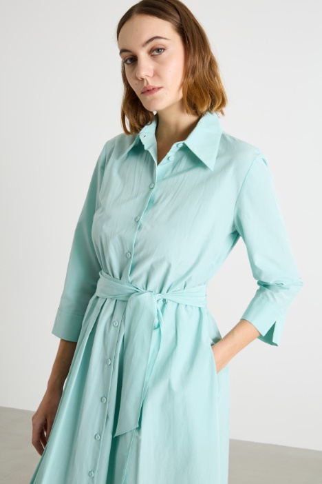 Abito chemisier lungo con cintura