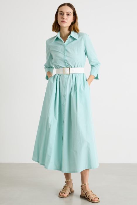 Abito chemisier lungo con cintura Intrend