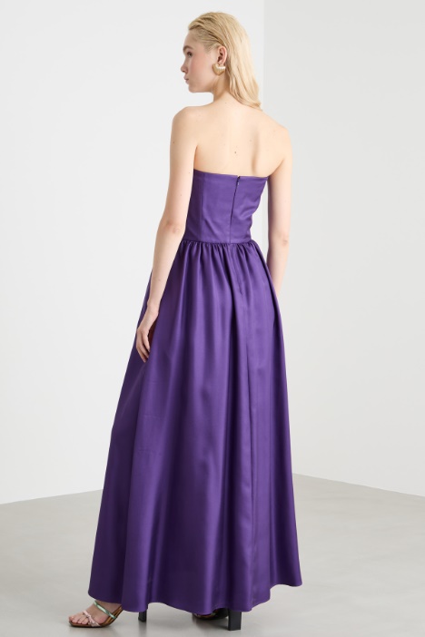 Abito bustier in twill