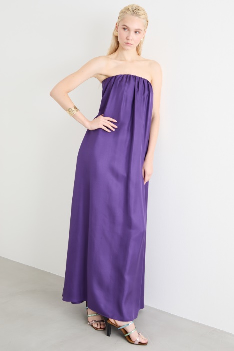 Abito bustier in twill