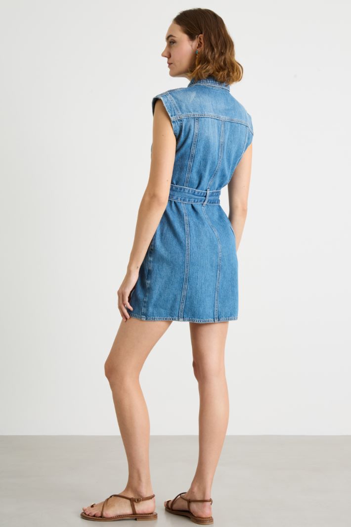 Denim shirt dress Intrend - 4