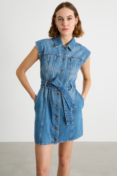 Chemisier smanicato con cintura