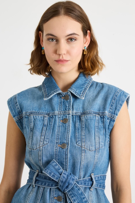 Chemisier smanicato con cintura