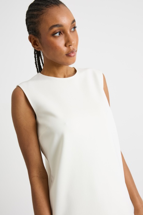 Abito smanicato in tela