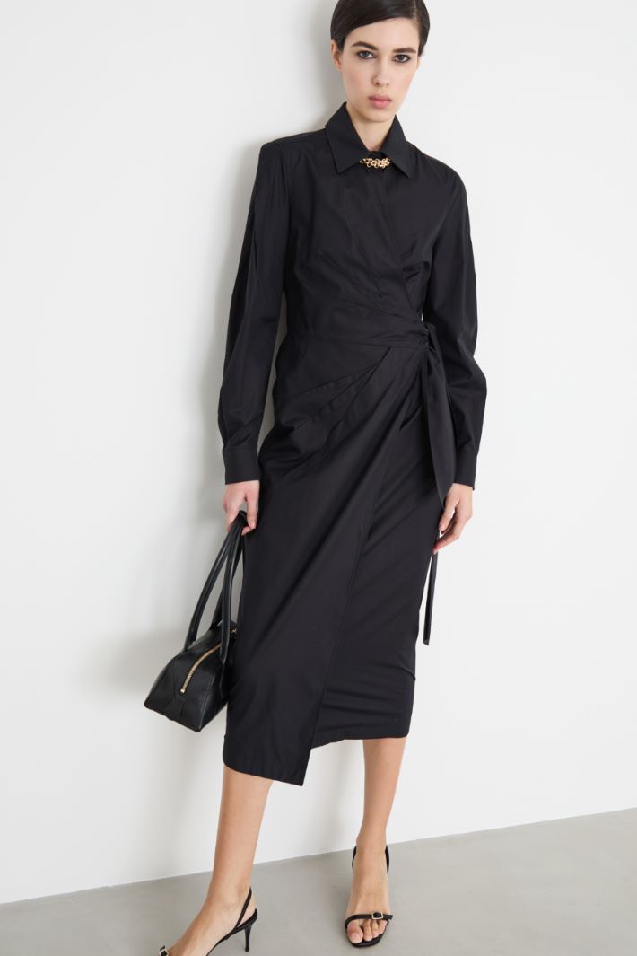 Poplin wrap dress Intrend - 2