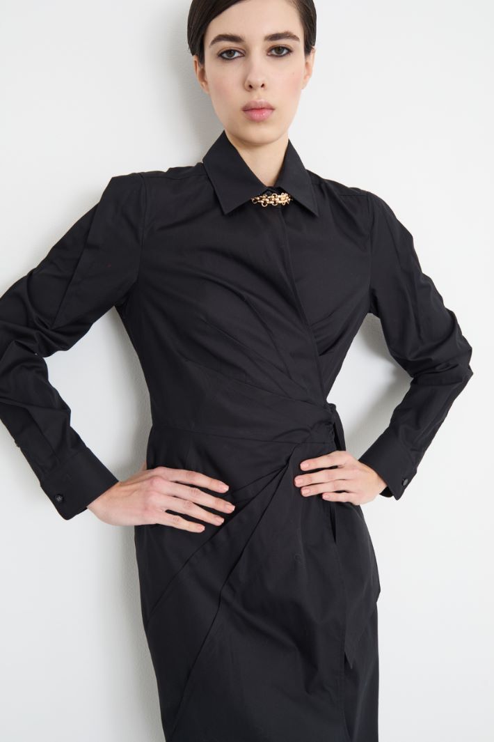 Poplin wrap dress Intrend - 3