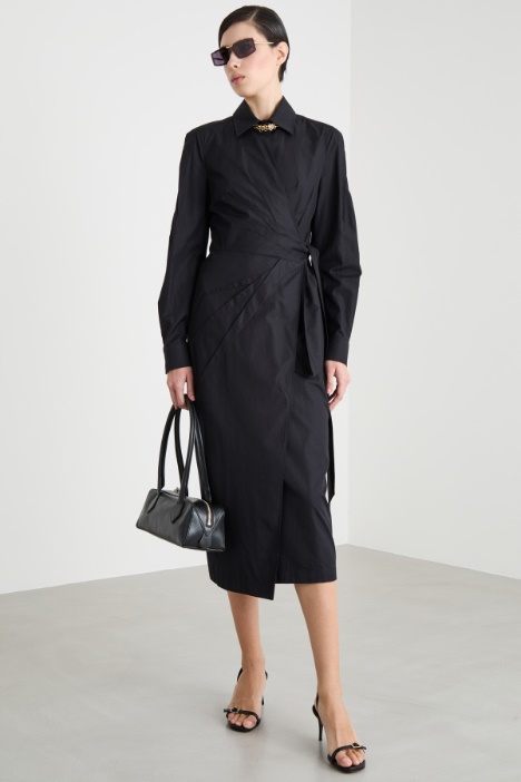 Poplin wrap dress Intrend